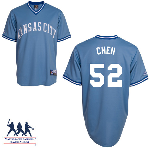Bruce Chen #52 Youth Baseball Jersey-Kansas City Royals Authentic Alternate 1 Blue Cool Base MLB Jersey
